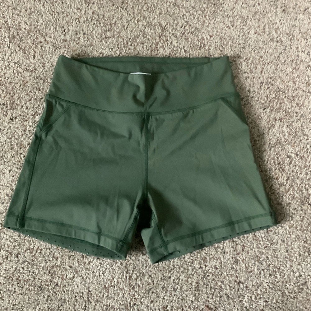 Womens Barbell Army Green Spandex Size Medium